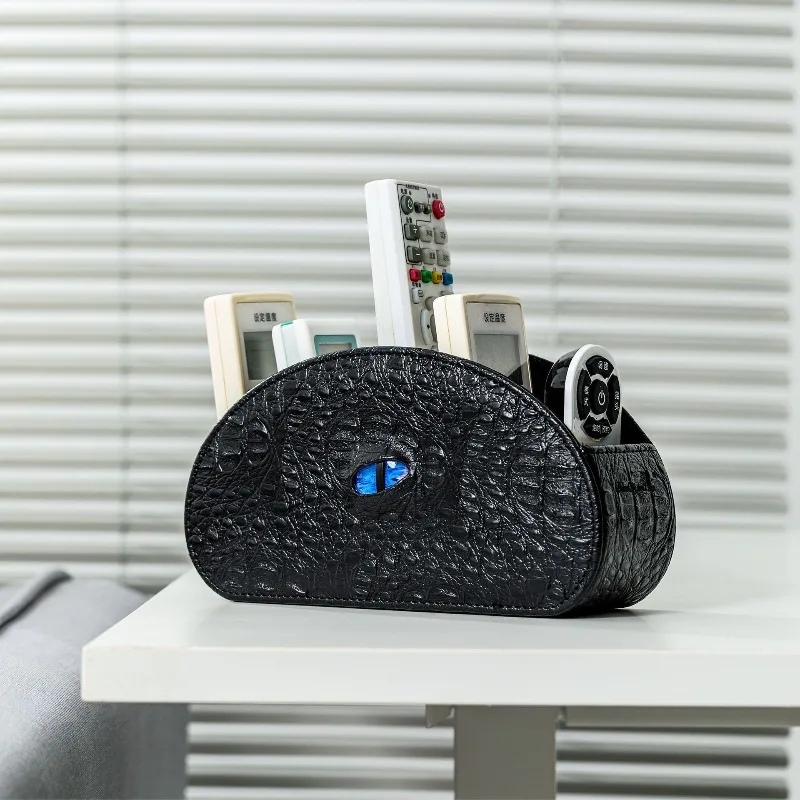 Creative Leather Remote Control Storage Box for Living Room Office Desk Organizer PU Cosmetic Box Gift