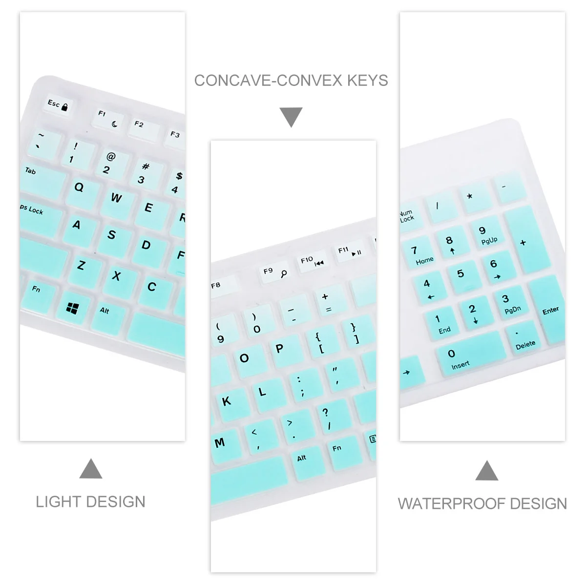 2 PCS Protective Film Computer Keyboard Screen Protector Universal Cover Skin Silicone