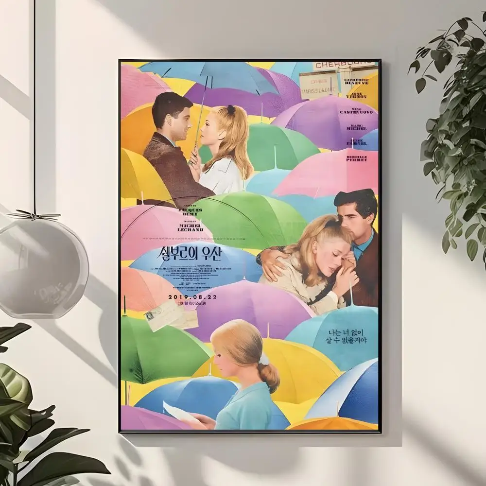 Melodic Romance Movie T-The Umbrellas of Cherbourg Poster  Classic Home Interior Design & Modern Wall Decor Art Collection