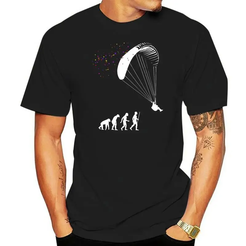 Paraglider Outdoors Human Evolution Tshirt T Shirt Popular Design Mens Tee Shirts Fitness Clothing Plus Size 3xl Summer 2022