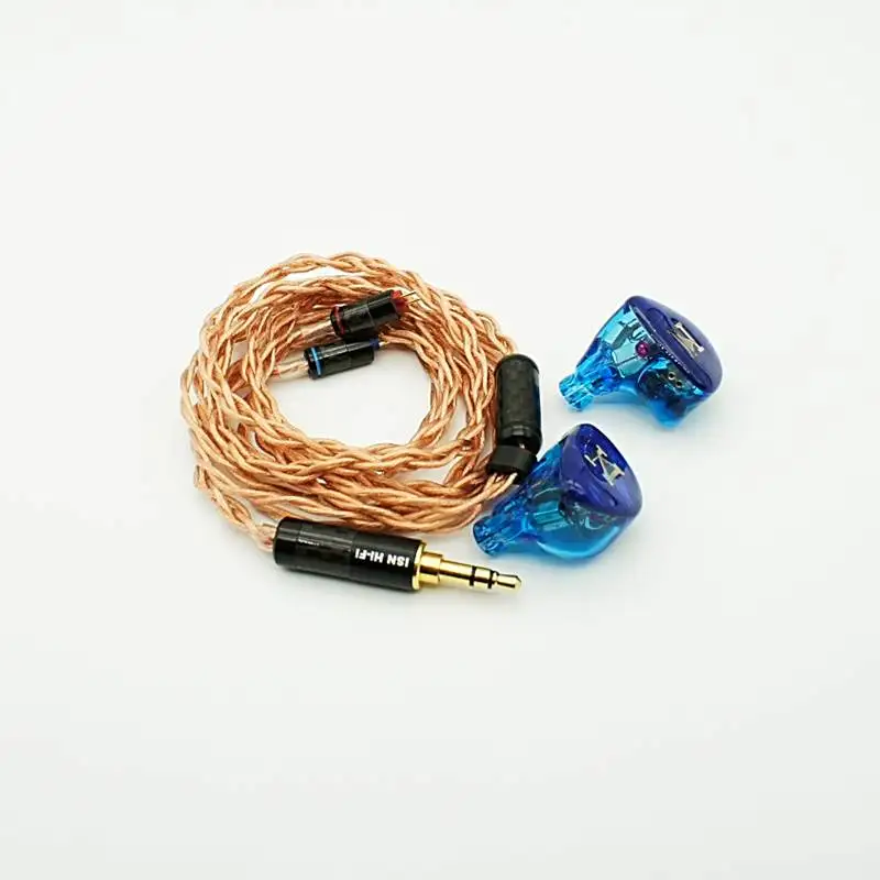 ISN Audio H60 4 BA + 2 Dynamic Driver Hybrid 2Pin 0.78mm HiFi Audiophile داخل الأذن سماعة IEMs