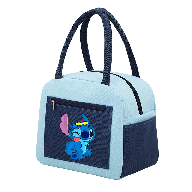 Lilo Stitch Lunch Bag Disney  Anime Kawaii Cute Figures Thermal Insulation Handbag Picnic School Office Bento Food Pouch Gift