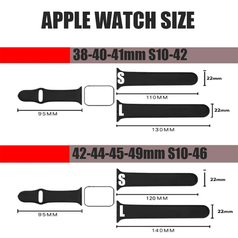 حزام سيليكون لساعة أبل SE-10 42/46 مللي متر موقع ويب رسمي 38/40/41/44/45 مللي متر سوار iWatch Series 9876543 Ultra 2 49 مللي متر