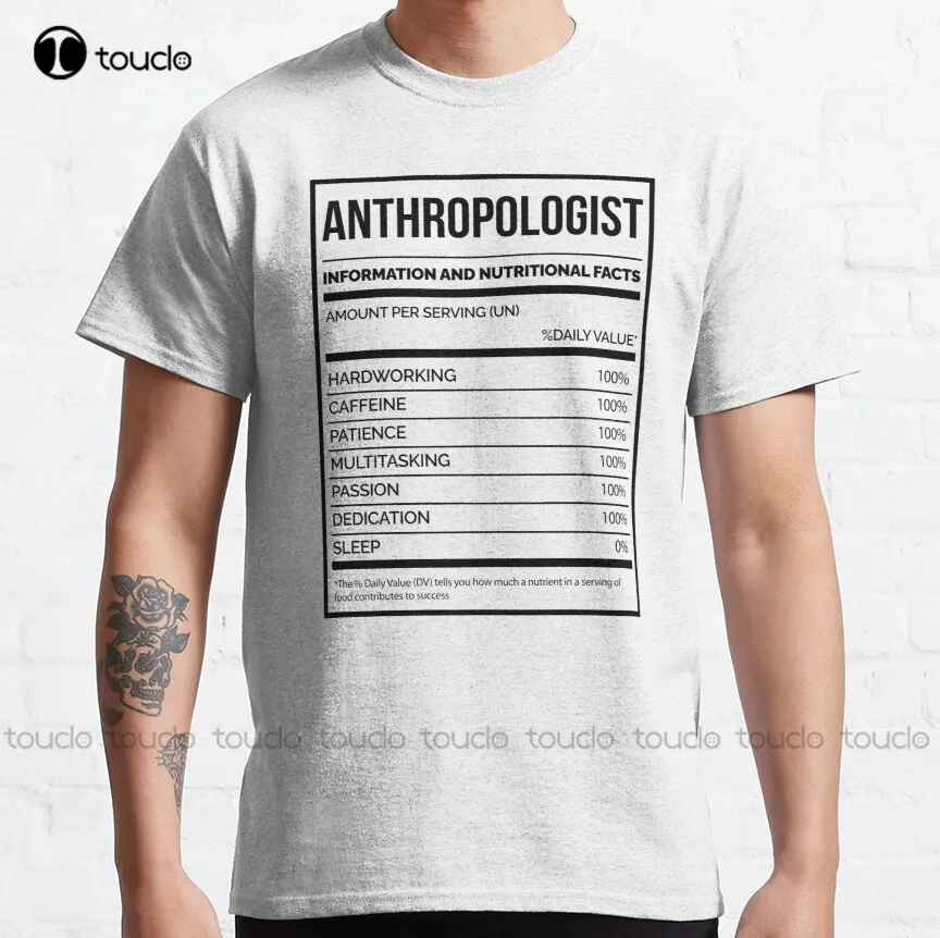 Anthropologist Funny Anthropology Nutrition Label Classic T-Shirt T Shirts For Women Graphic Harajuku Streetwear New Popular