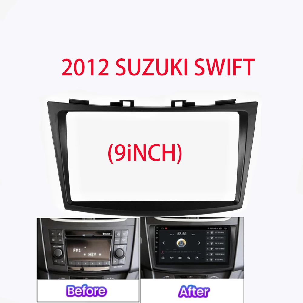 9 Inch Car Radio Dash Fascia For SUZUKI Swift 2012+ Auto Stereo Plastic Panel Mounting Bezel Faceplate Frame Kit