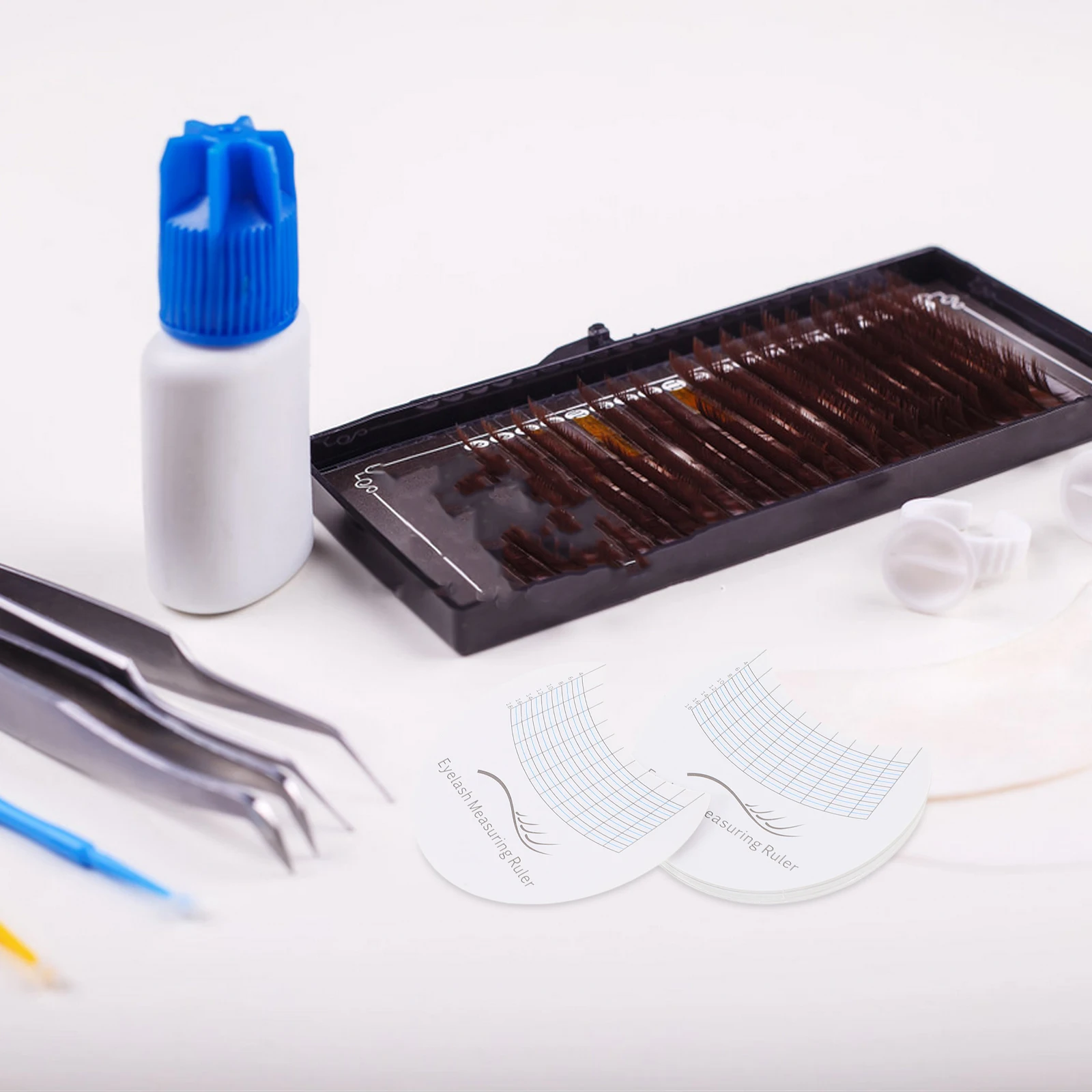 

10Pcs Lash Length Measuring Card Professional Eyelash Extension Tool Set Accurate Lash Size Gauge for Techs and Artists