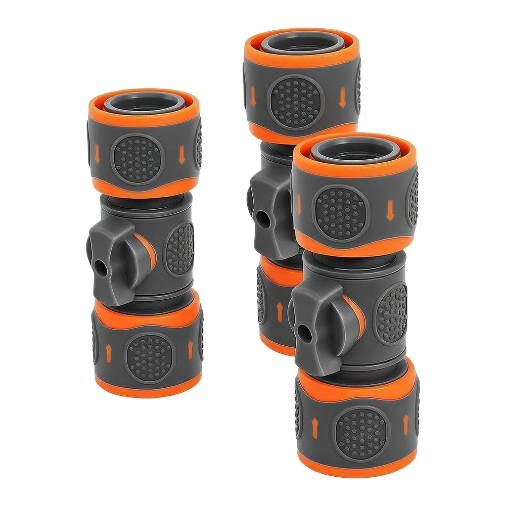 3pcs Coupling With Regulating Valve Garden Hose Connector With Regulating Valve Hose Coupling For Shut-off Of Water Flow