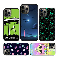 Alien Martian UFO Phone Case for iPhone 16 15 14 12 13 mini PLUS X XS XR 11 PRO MAX Back Cover Fundas Shell Coque