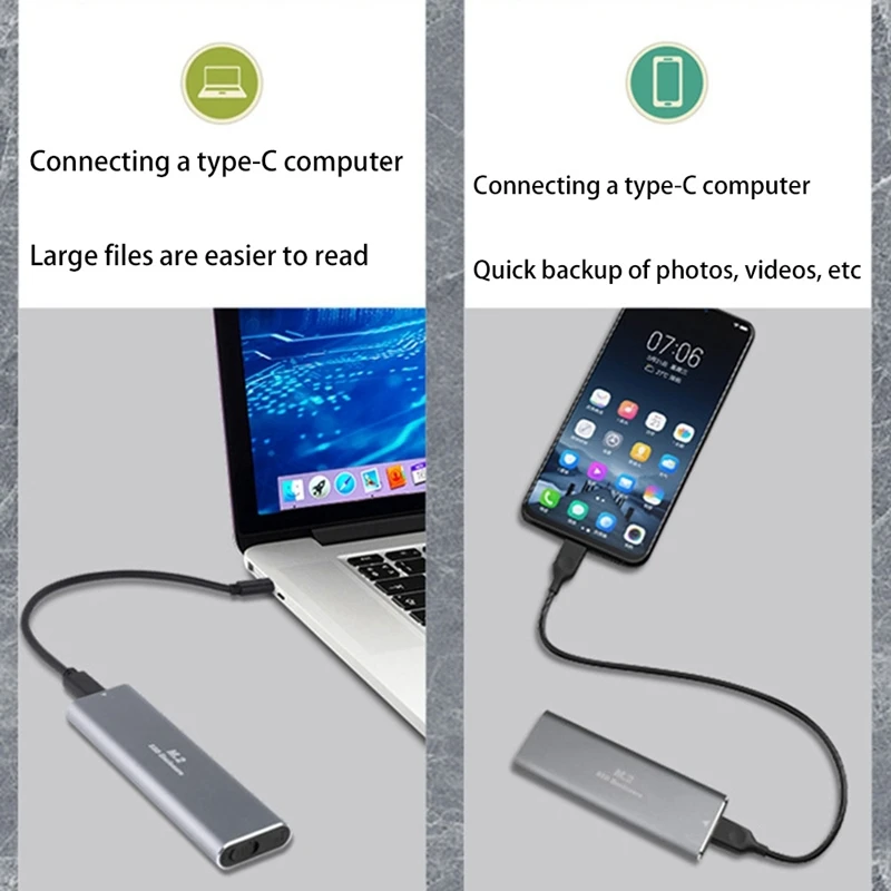 M.2 NVME محرك الأقراص الصلبة الضميمة ، ساتا إلى USB ، حالة SSD ، مفتاح M ، M & B-Key ، ساتا B-Key ، M & B-Key ، قرص القرص الصلب للكمبيوتر المحمول