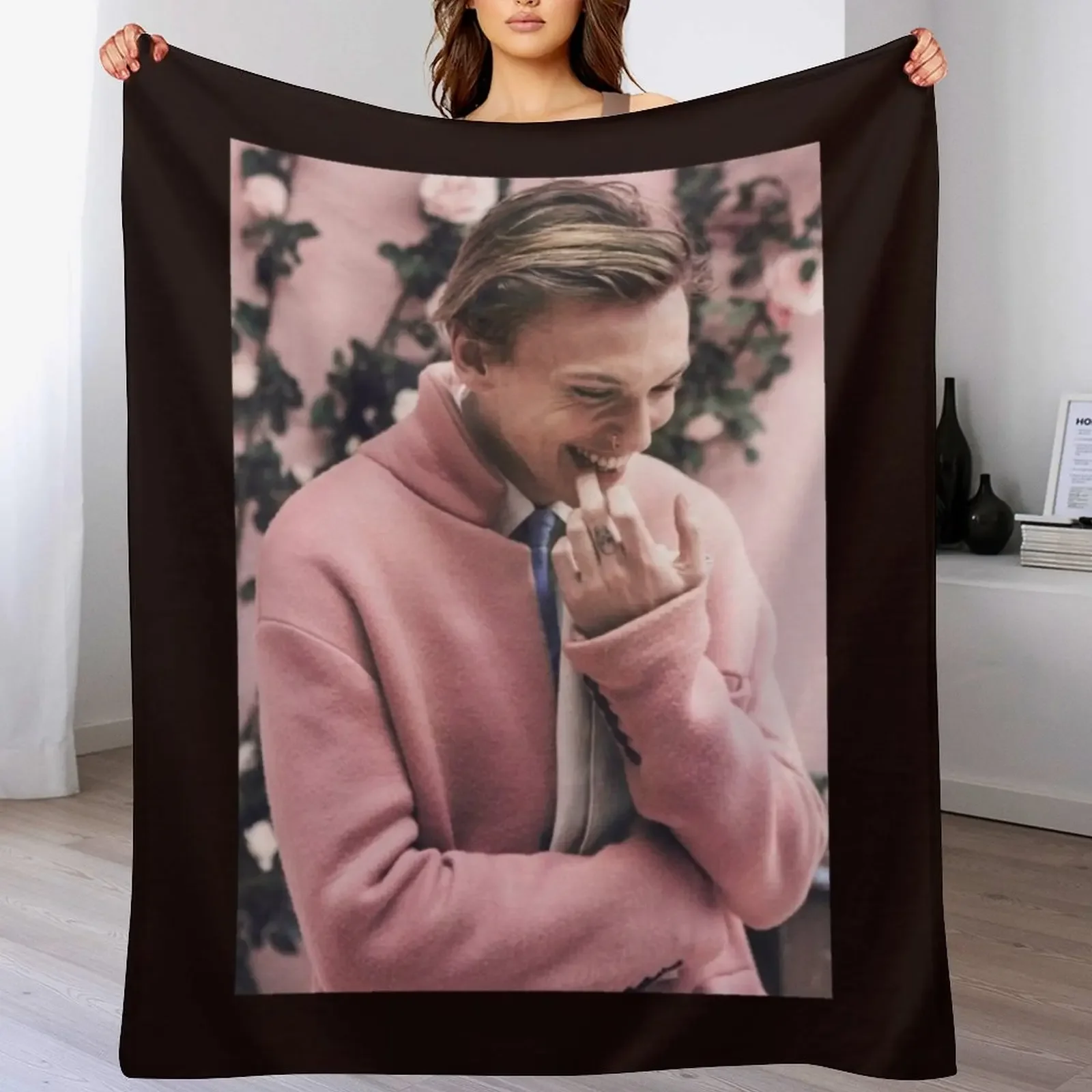 

Jamie Campbell Bower Throw Blanket funny gift Quilt wednesday Stuffeds Blankets