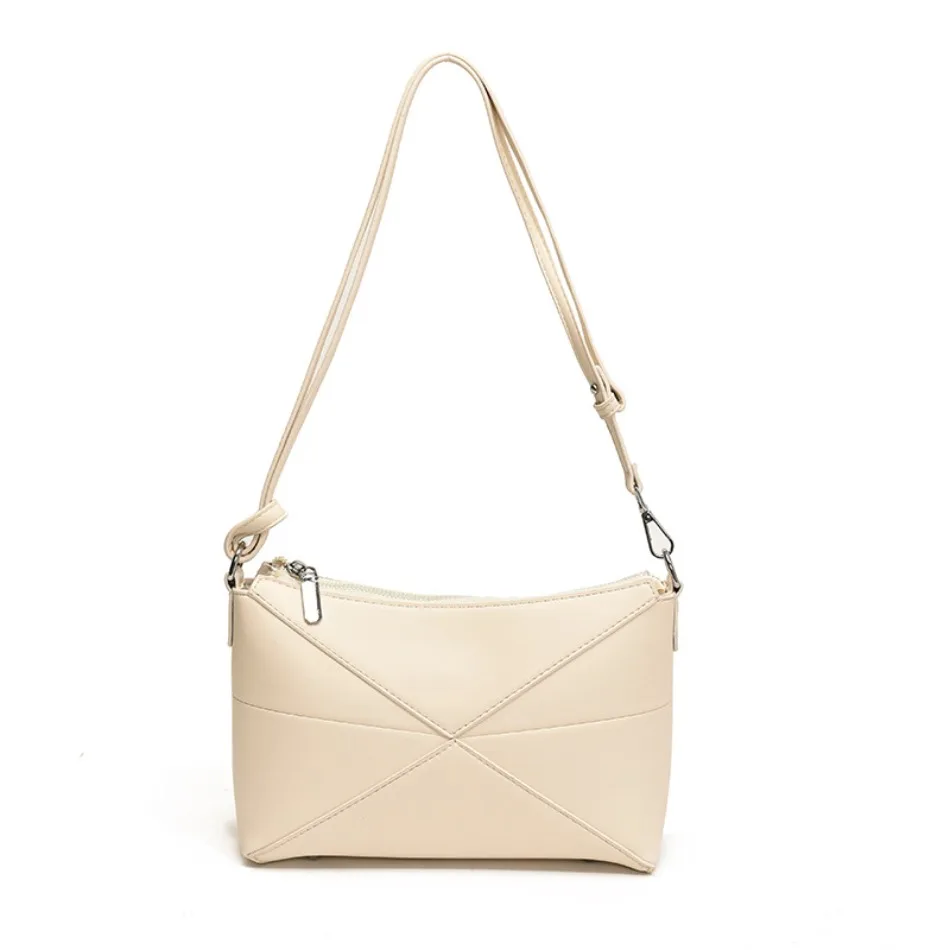 

Geometric folding bag 2025 new underarm bag senior sense of niche light luxury splicing shoulder crossbody bags female
