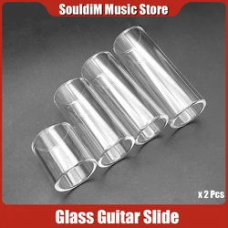 2pcs Glass Guitar Slide Guitar Finger Sliders Length 28mm/50mm/60mm/70mm Inradius Guitarra Ukulele Parts