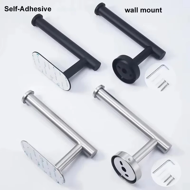 Stainless Steel Toilet Paper Holder – Wall Mount Punch Installation Roll Tissue Dispenser for Bathroom Kitchen and Washroom