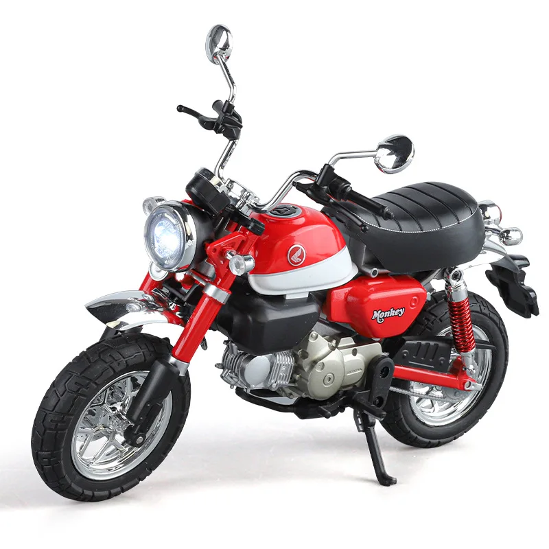 Simulation 1/9 Honda Monkey Alloy Motorcycle Model Ornament Diecast Metal Toy Vehicle Boy Birthday Gifts Collection Miniature