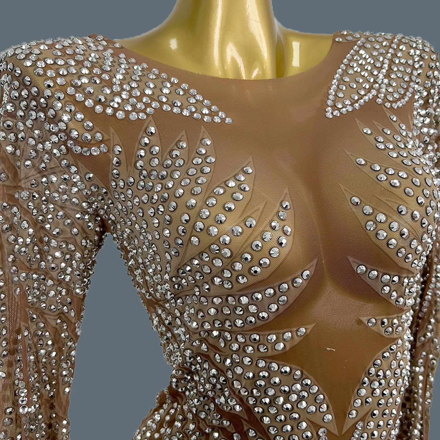 High-end cristais brilhantes pena até o chão vestido feminino luxuoso vestido de baile festa de aniversário de casamento sexy vestido longo chouxiaoya