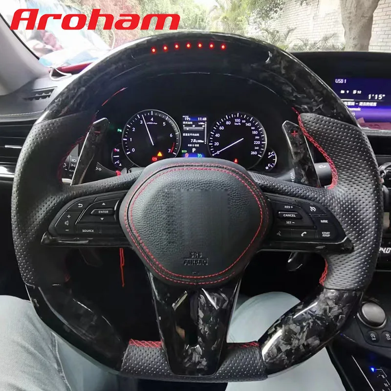 Forge Steering Wheel For Nissan GTR R35 Infiniti Q30 Q50 Q60 Q70 G35 G37 ESQ QX30 QX50 QX55 QX60 QX70 QX80 M37 EX35 FX35 JX35