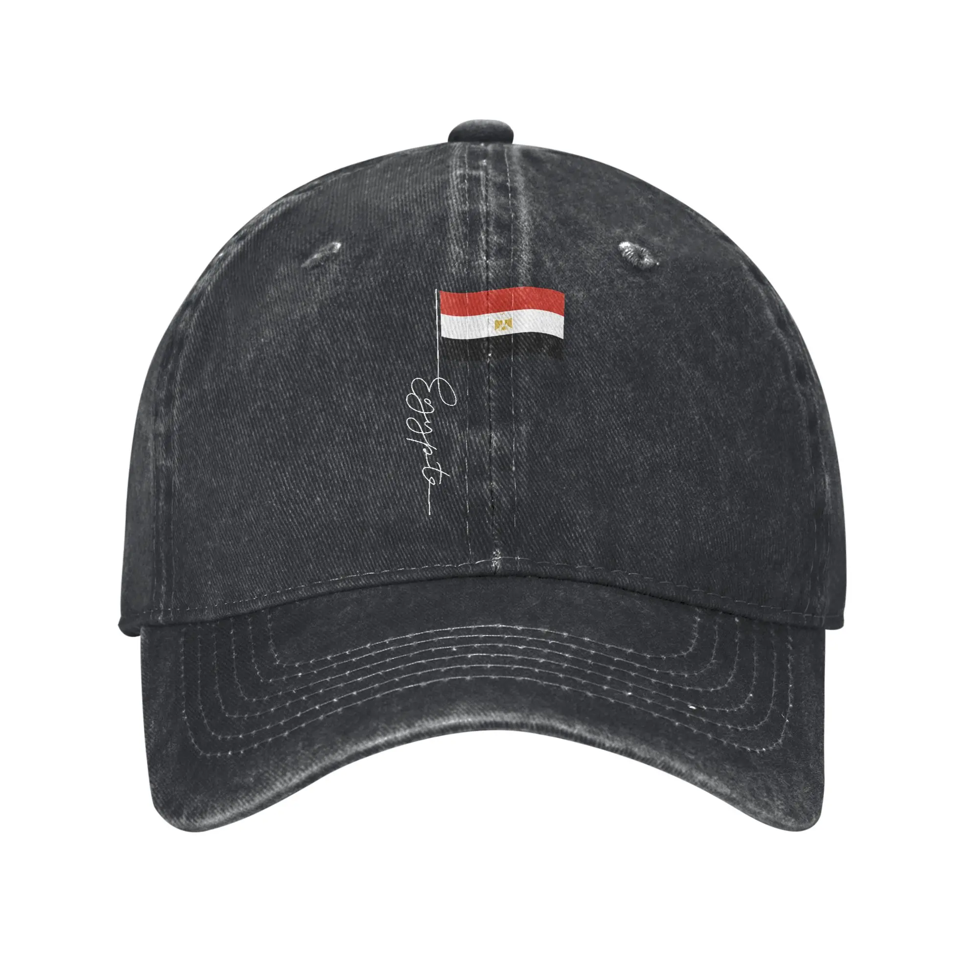 Egypt Signature Flag Pole Egyptian Baseball Caps Distressed Cotton Snapback Hat for Men Women Summer Unstructured Soft Hats Cap