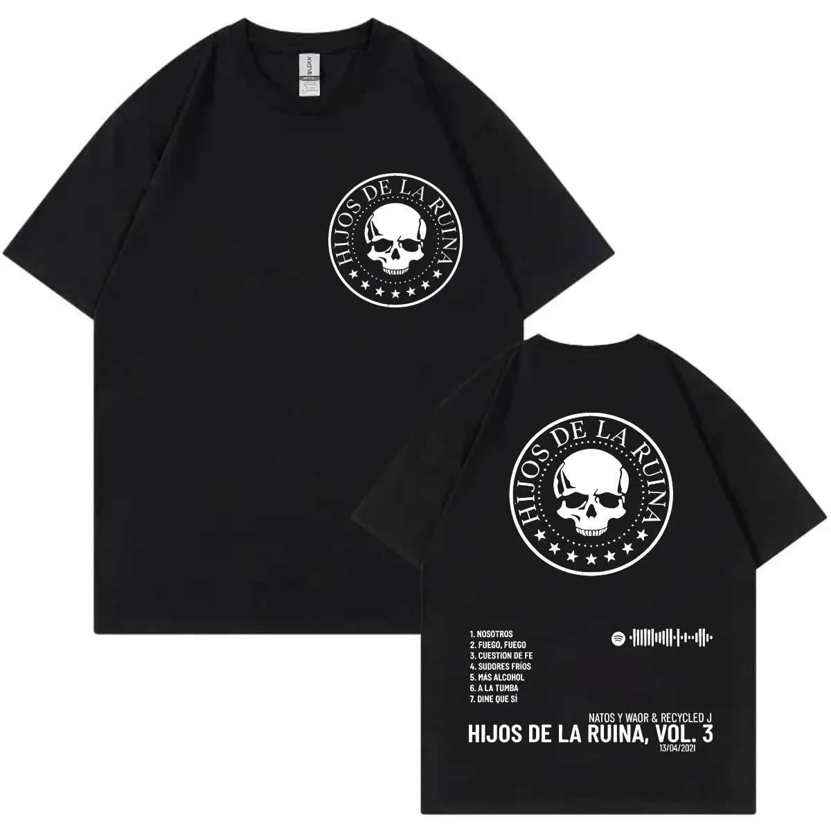 

Rapper Natos Y Waor Double Sided Print T Shirt Hip Hop Vintage Short Sleeve T-shirt Men Women Casual Fashion Oversized T-shirts
