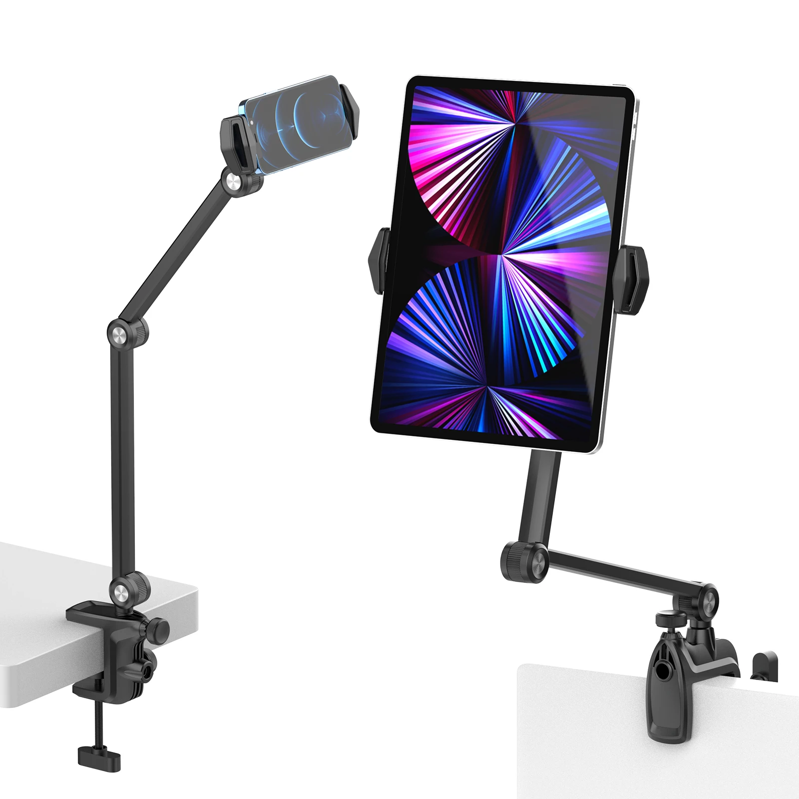 VIJIM HP006 Tablet Holder iPad Stand Desk Mount for Smartphone iPad Pro Air with Flexible Arm 360° Adjustable Tablet Mount