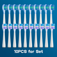 10pcs Metal Free Brush Head Suitable for Usmile All Series Models Vacuum Packaging Fading Bristles