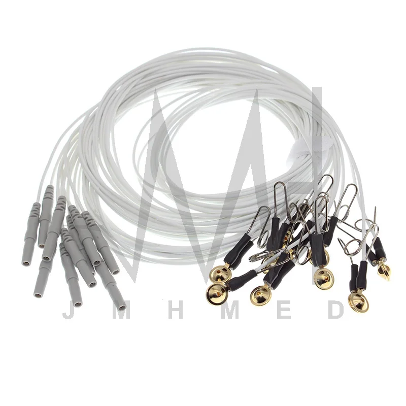 

20pcs Gold-plated Brass Ear Clip Electrode Din1.5mm Plug EEG Cable Brain Signal Amplification Device For Polysomnography Monitor