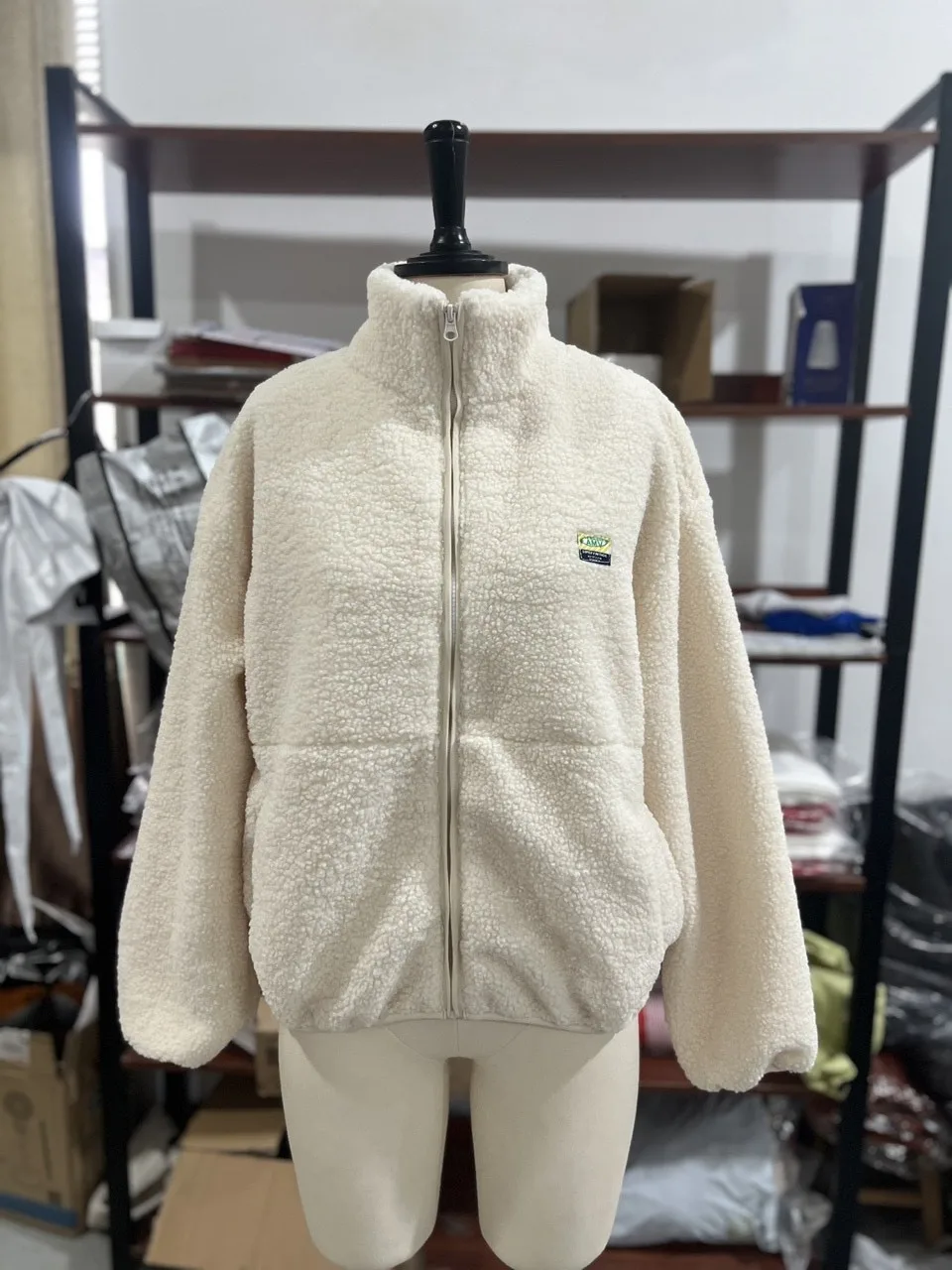 

Fleece Fluffy Jacket Streetwear Harajuku Zipper Coat Woman Lightweight Jacket Autumn Winter Plush Warm Jacket Splice Coat