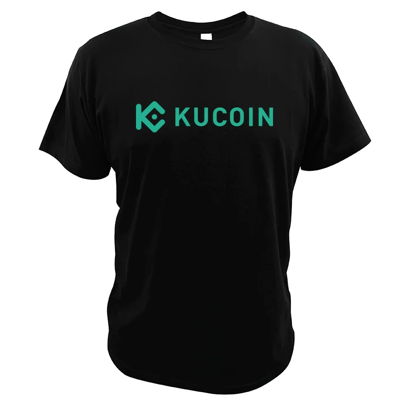 Kucoin Token T-Shirt Classic Crypto Trade BTC ETH LTC USDT KCS T Shirt For Business Traders 100% Cotton Tee TopsF