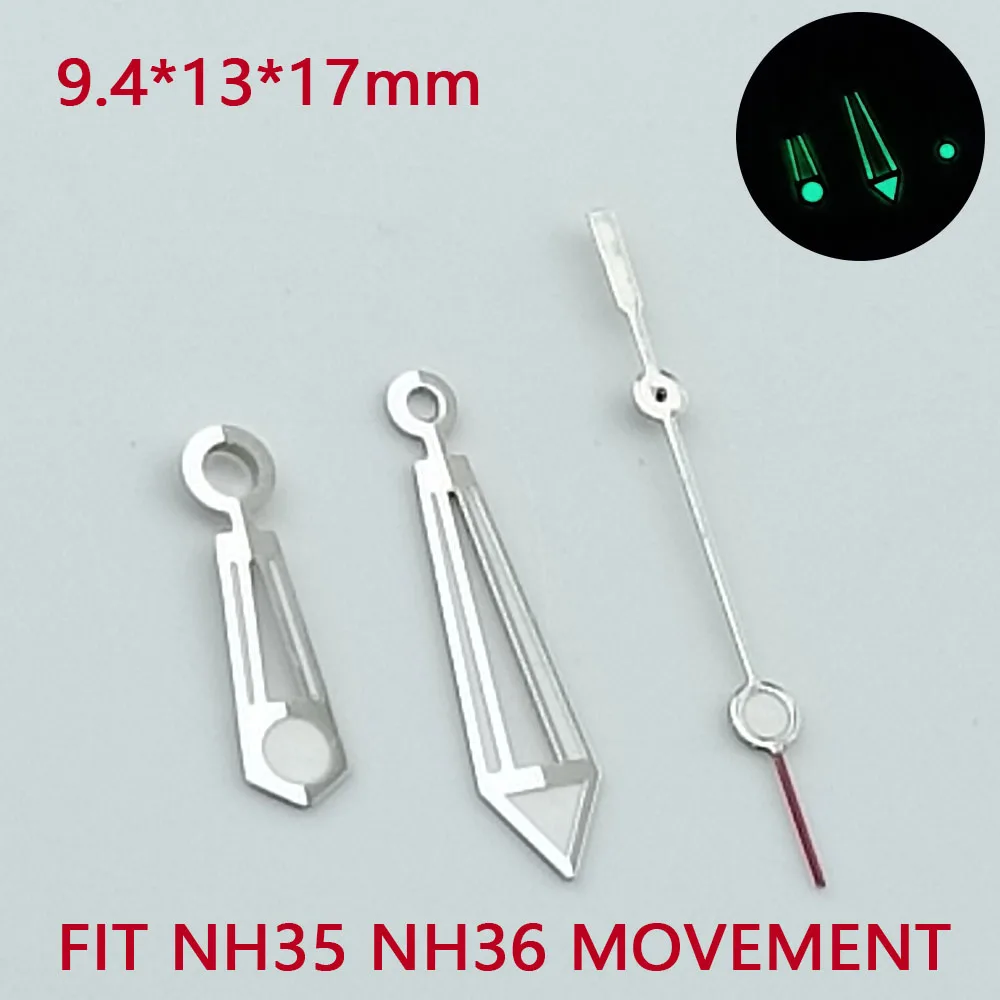 Watch Accessories Pointer NH35 NH36 sport watch Hands Green Super Luminous Suitable For NH35 NH36 Movement