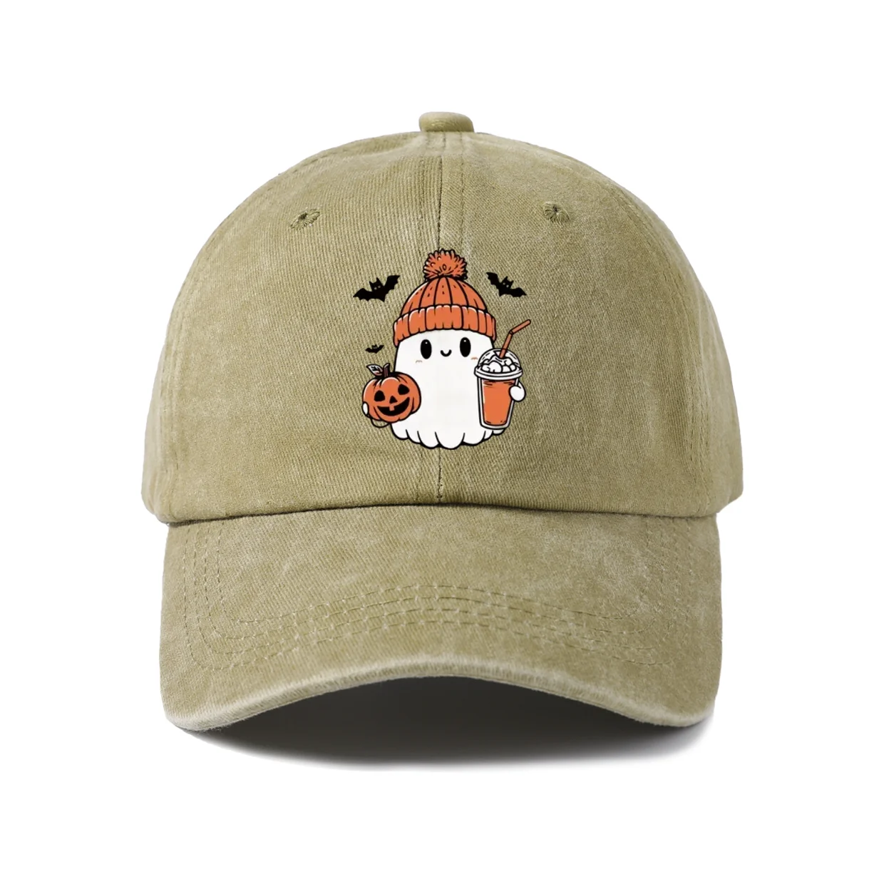 Cowboy Snowman Graphic Baseball Cap, Vintage Washed Adjustable Unisex Dad Hat, Casual Gift