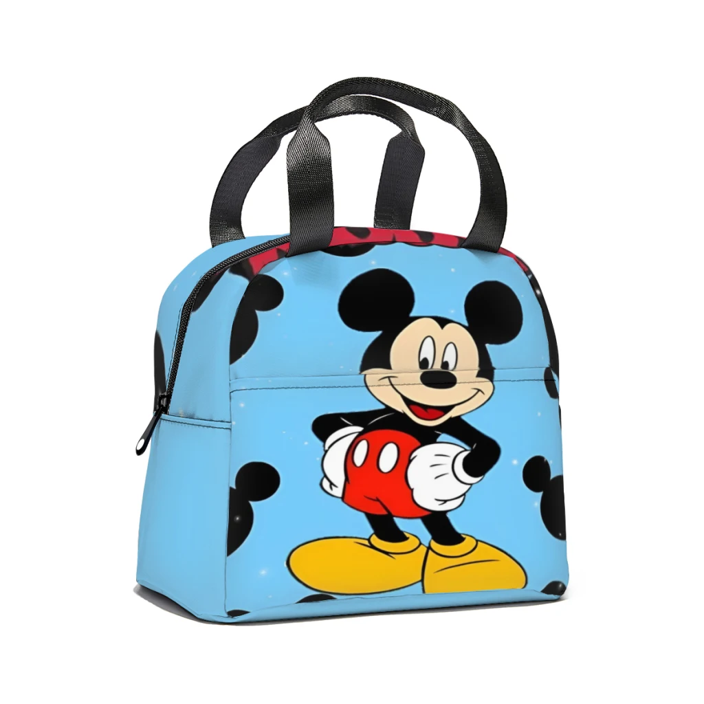 Mkey Mouse Lunch Bag para a escola, piquenique impermeável, refrigerador térmico, caixa isolada, sacolas para crianças, mulheres