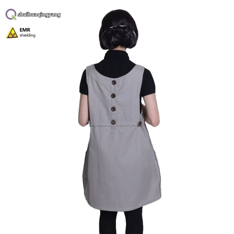 Electromagnetic radiation protective metal fiber Maternity Dress Computer, Cell phone EMF Radiation shielding Pregnancy products