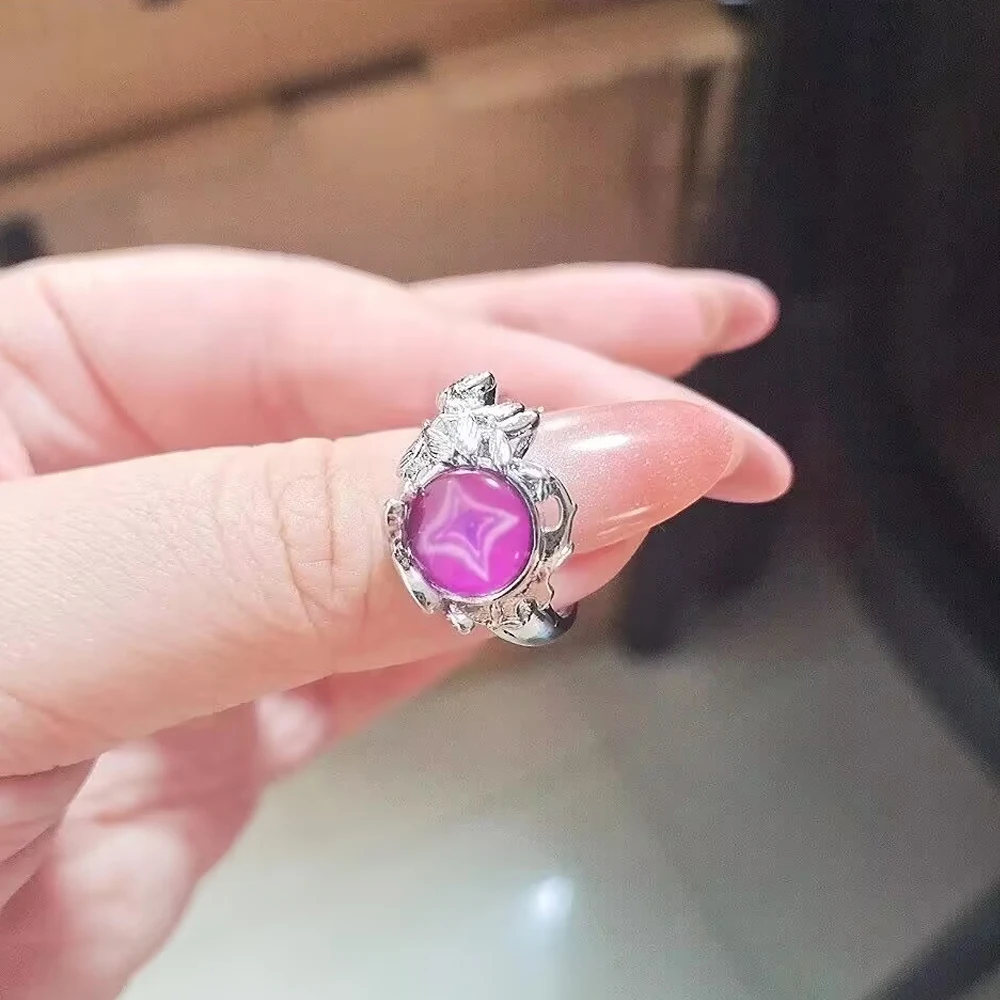 Game Honkai: Star Rail Castorice Cosplay Ring Adjustable Finger Rings Metal Butterfly Jewelry Adult Accessories Party Props