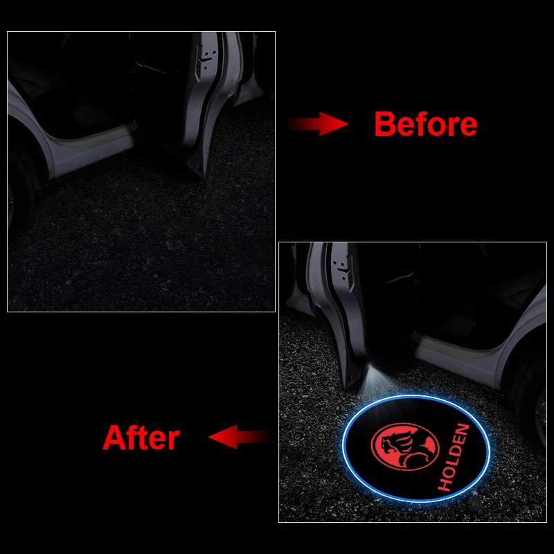 LED باب السيارة ترحيب ضوء شعار السيارة أضواء جهاز عرض لأودي سلاين فولكس فاجن BYD أكورا كرايسلر DS هولدن لانسيا جيلي أوبل