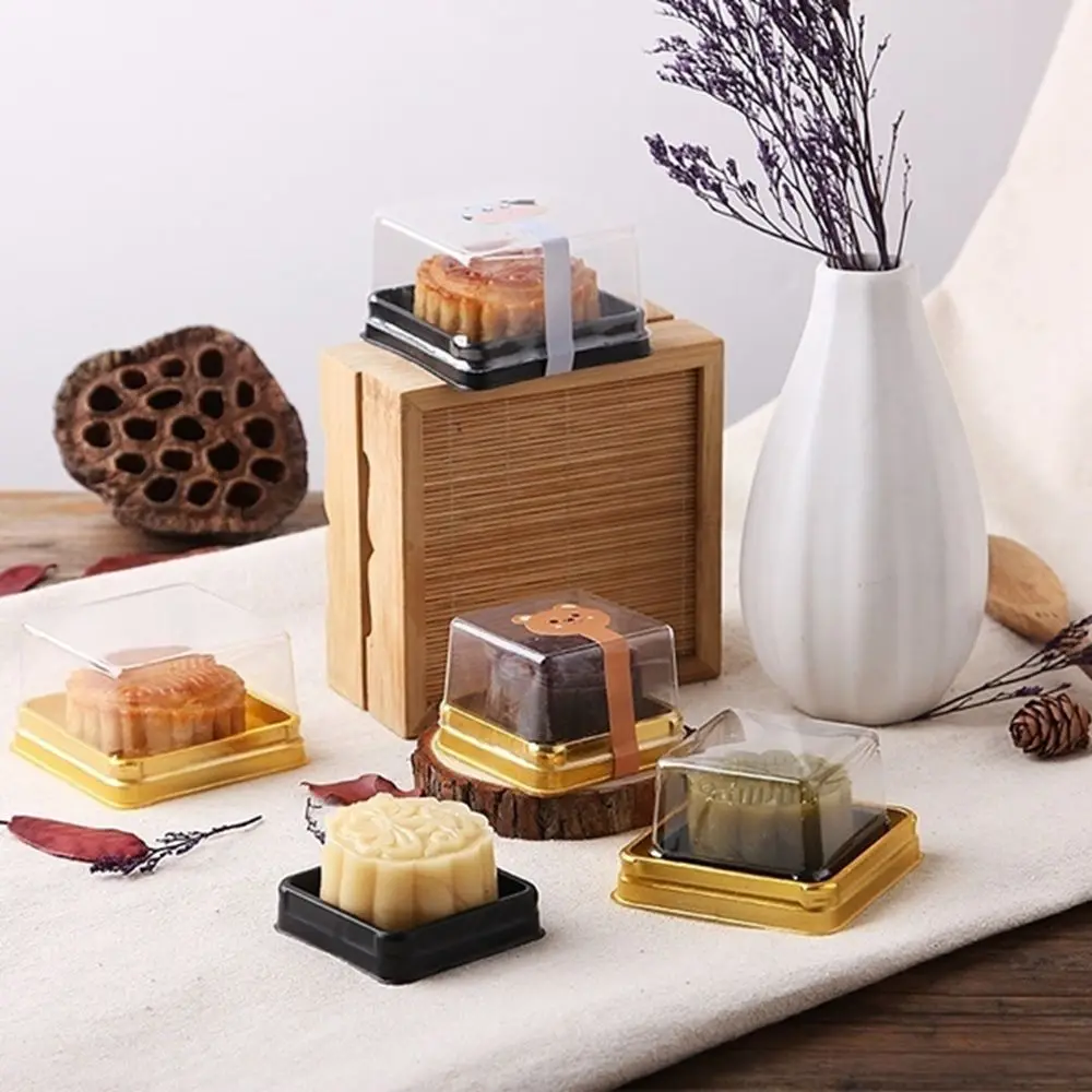 

Golden Egg-Yolk Puff Wedding Gift Muffins Moon Cake Packaging Box Festive Party Supplies Mooncake Boxes Cupcake Container