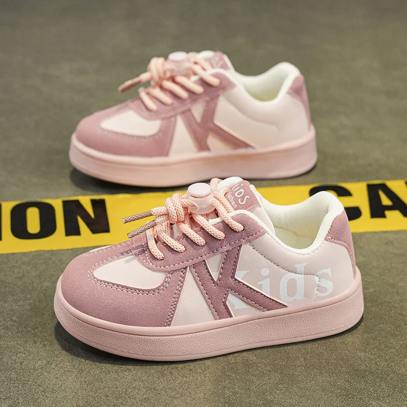 

Popular Leather Upper Kids Skate Shoes Versatile Casual Footwear For Girls