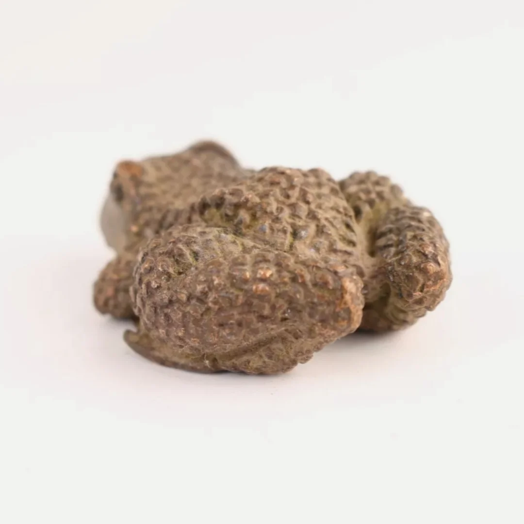 تمثال ضفدع جينشان مصنوع يدويًا من البرونز الصيني، شخصية قابلة للجمع، فن الشاي للحيوانات الأليفة #3