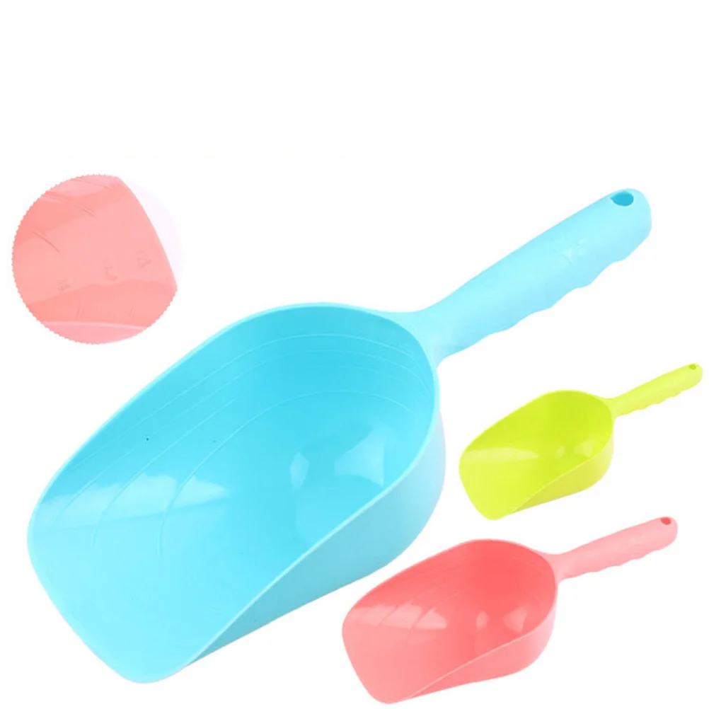 

Plastic Cat Litter Scoop Brightly Colored Ergonomic Handle For Easy Pet Cleaning Space Saving Hole Design Scoop