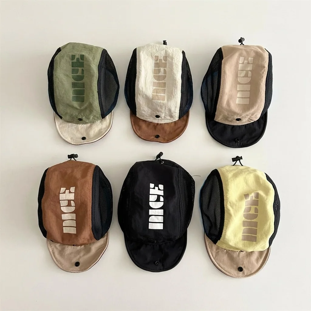 

6-16Y Children's Hats Summer Thin Breathable Mesh Caps Boys and Girls Sunshade Sunscreen Kids Baseball Caps