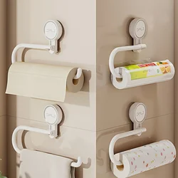 Non drilling kitchen and bathroom tissue racks, towel racks, plastic film storage racks, suction cup wall mounting racks
