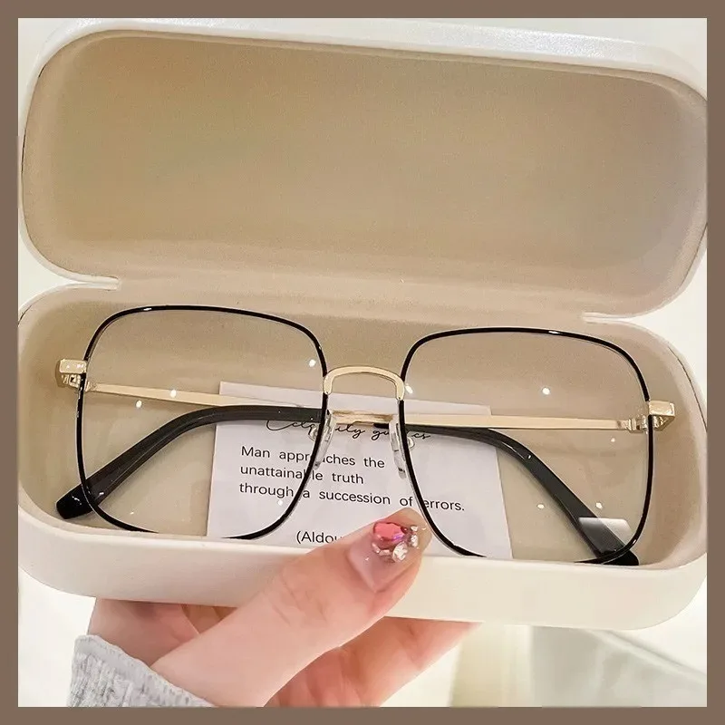 Neue Mode quadratischen Metallrahmen Anti Blaulicht Strahlung Brille für Frauen Männer elegante hochwertige Brillen blockierende Brille