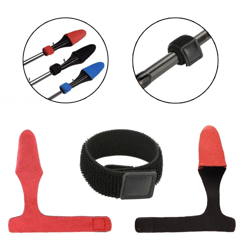 Fishing Rod Tip Covers And Rod Tie Truss Cane Reusable Sleeves Pole Glove Protector Case Fishing Tools Neoprene Fastener Straps