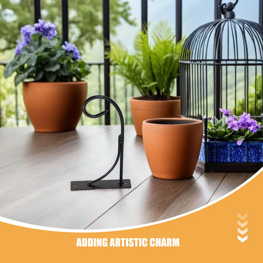2Sets European Style Wall Mount Iron Plant Hanger Heavy Duty Flower Basket Bracket for Indoor Outdoor Hanging Plants Bird view 3