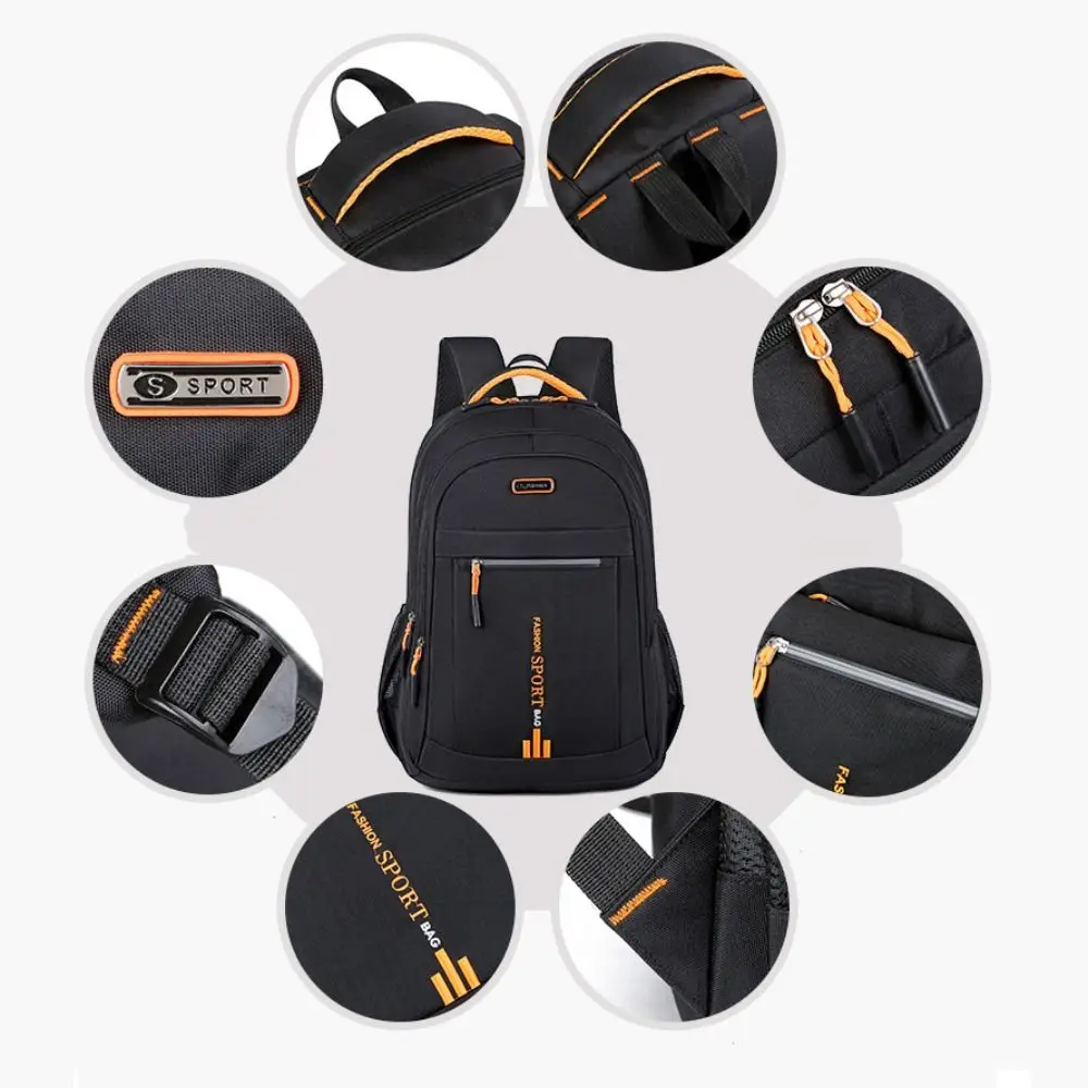 Мужские рюкзаки большой вместимости, износостойкая ткань Оксфорд, школьная сумка для студентов, расширенные лямки, водонепроницаемый дорожный рюкзак