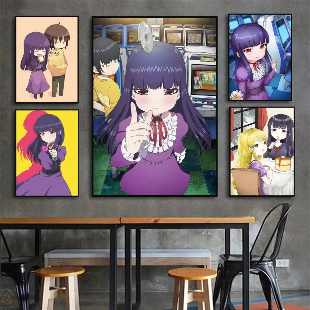 Comedy Anime Hi S-Score Girl Posters Living Room Bar Cafe Quality Canvas Vintage Style Comics Painting Art Home Wall Decor Pictu
