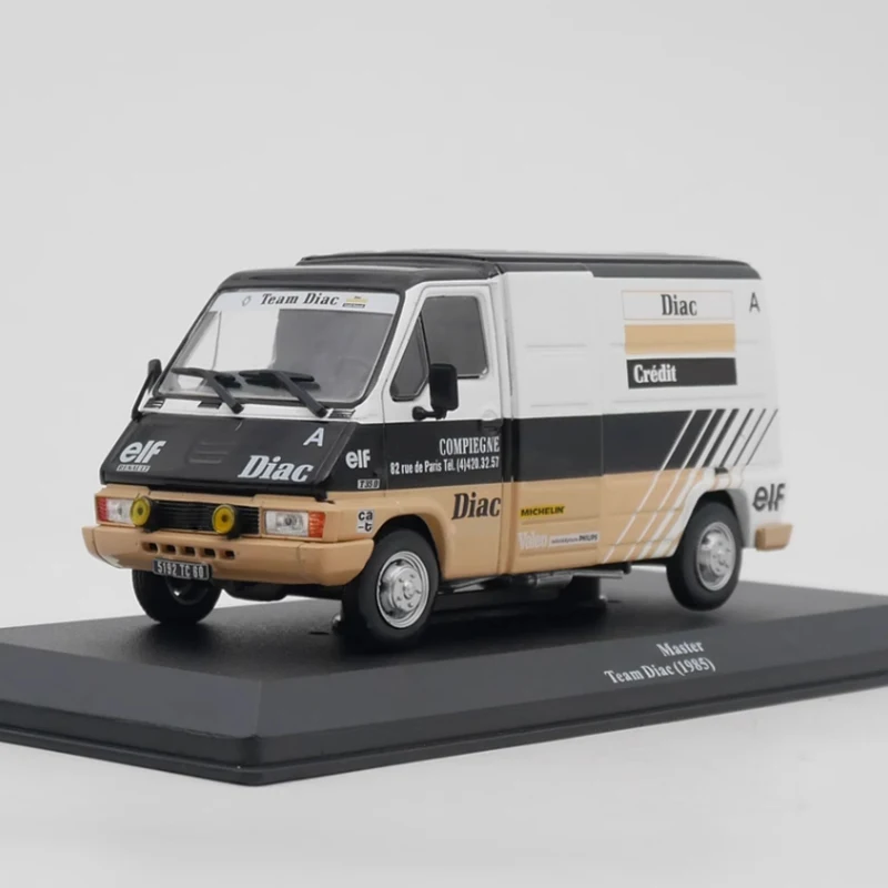 IXO Diecast 1:43 Scale Master Team Diac 1985 Van Alloy Car Model Finished Product Simulation Toy Collection Gift Static Model