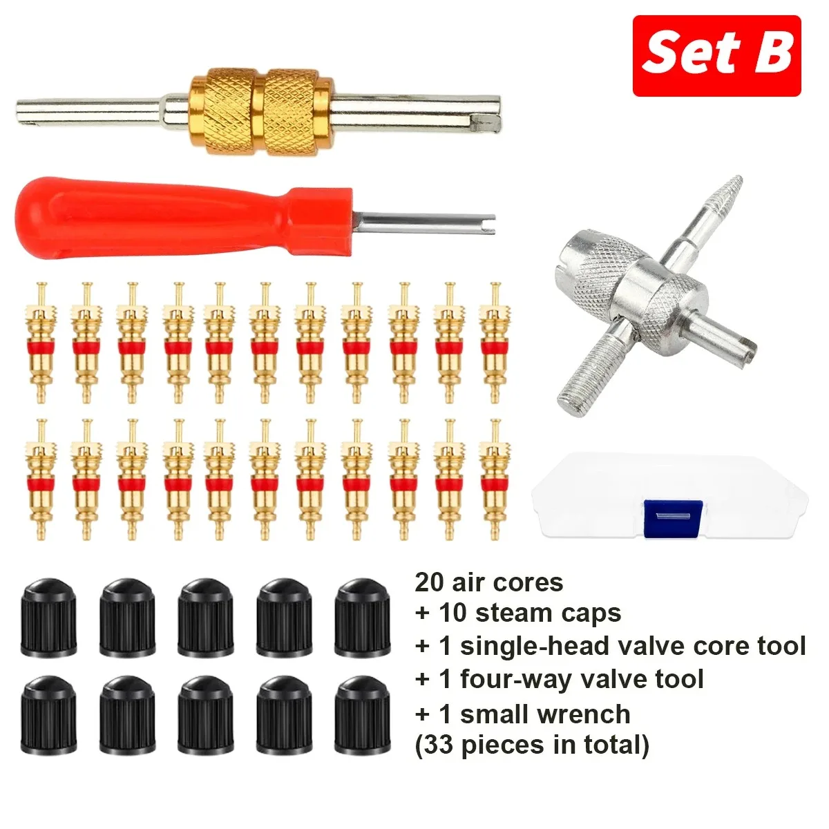 

Car Bicycle Slotted Handle Tire Valve Stem Core Remover Screwdriver Tire Repair Install Tool Kit Auto Motorcycle Accessories