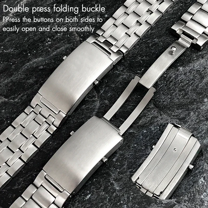 316L الفولاذ المقاوم للصدأ 20 مللي متر 22 مللي متر حزام الساعات ل أوميغا ساماستر غواص 300 متر كوكب المحيط الصلبة حزام ساعة اليد أساور فضية