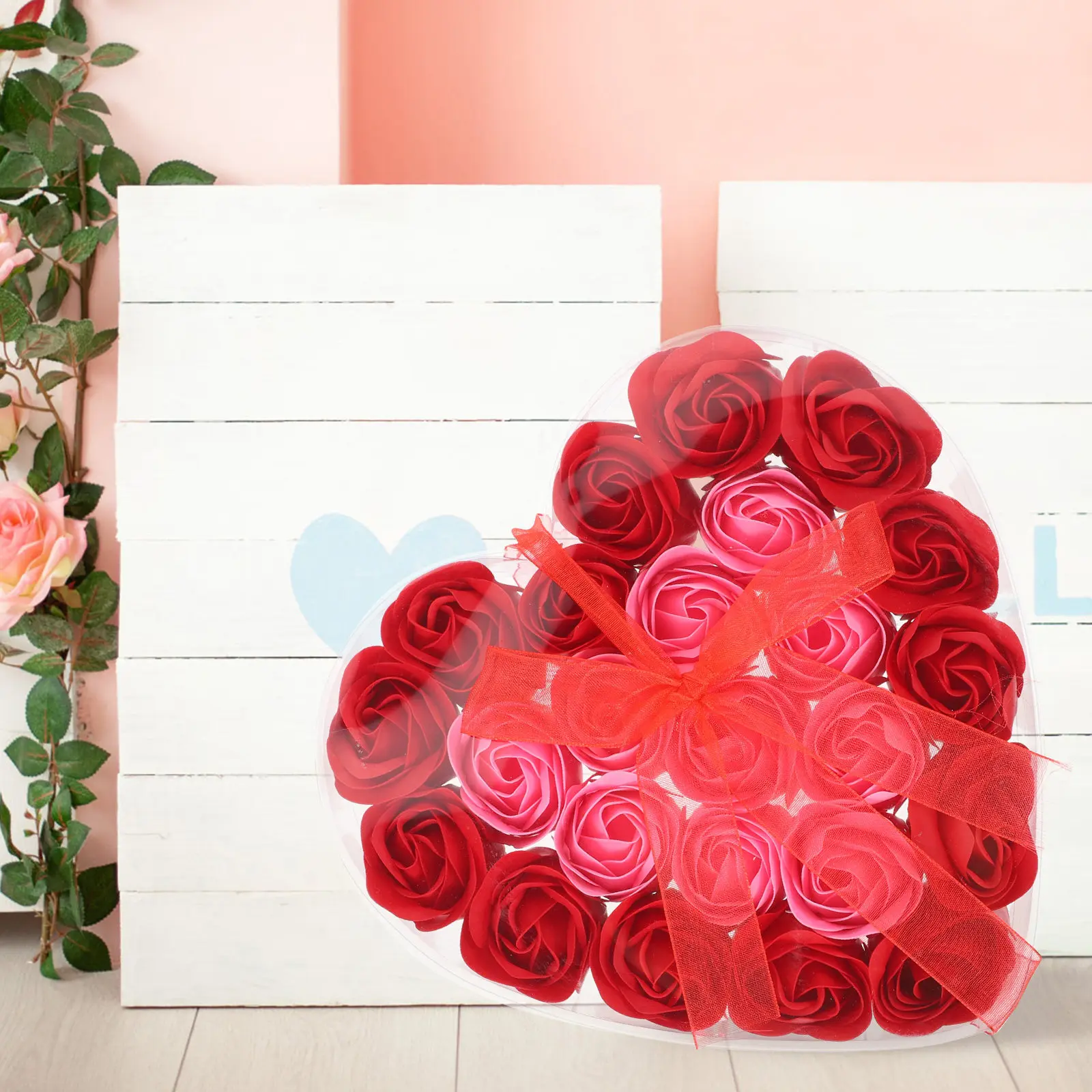 

Набор мыльных цветов-роз в коробке для декора ванной, подарок на День святого Валентина, свадьбу, День матери, искусственная цветочная композиция для домашнего декора