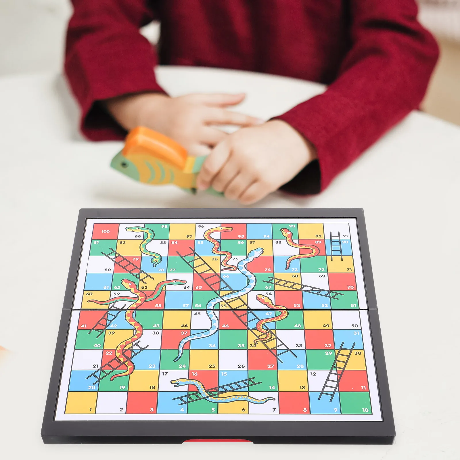 

1 комплект, магнитные лестницы, шахматная доска, прочная складная семейная настольная игра для детей, родителей и детей, игры в помещении