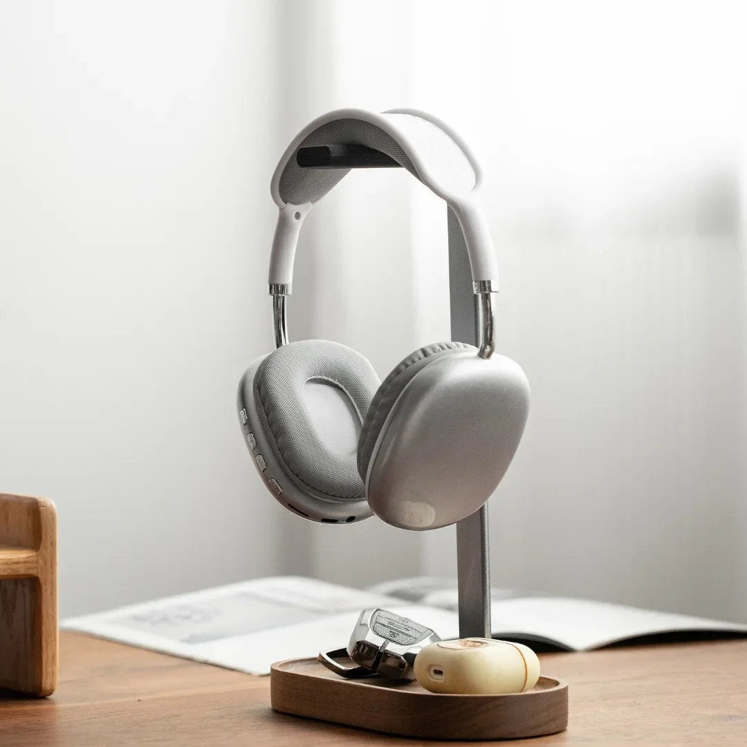 wooden-base-aluminum-headphone-stand-with-storage-tray-desktop-headset-holder-for-gaming-headphones-desk-organizer-accessories